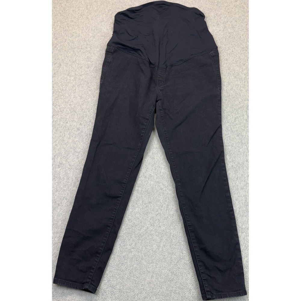 J. Crew Factory Maternity Skinny Jeans Black Signature Stretch Belly Comfort 31
